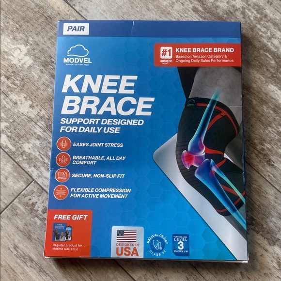 Modvel Pink Knee Compression Sleeves - Picture 4 of 7